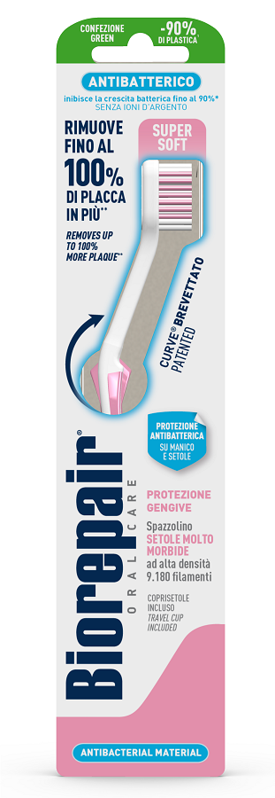 BIOREPAIR ORAL CARE ANTIBATTERICO SPAZZOLINO PIU' COMFORT PROTEZIONE GENGIVE SETOLE SUPER SOFT - doctorpill.it
