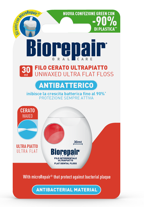BIOREPAIR ORAL CARE ANTIBATTERICO FILO NON CERATO ULTRAPIATTO DENTI SENSIBILI 25+5 METRI - doctorpill.it
