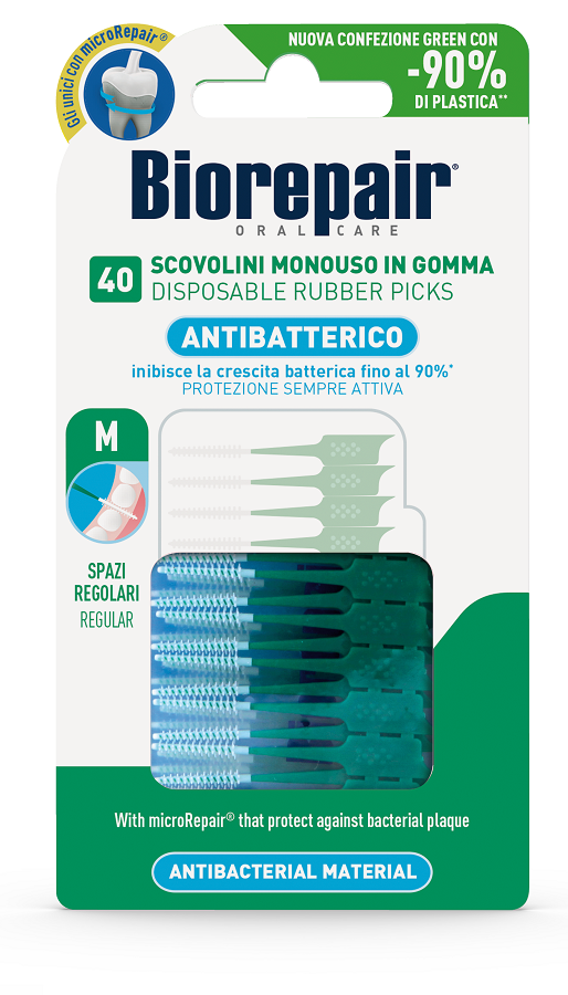 BIOREPAIR ORAL CARE ANTIBATTERICO 40 SCOVOLINI MONOUSO SPAZI REGOLARI - doctorpill.it