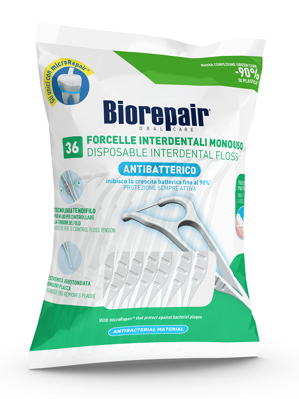 BIOREPAIR ORAL CARE ANTIBATTERICO FORCELLE INTERDENTALI MONOUSO 36 PEZZI - doctorpill.it