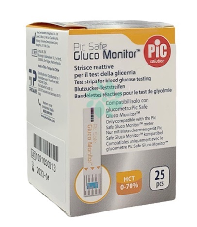 STRISCE MISURAZIONE GLICEMIA PIC GLUCO MONITOR 25 PEZZI - doctorpill.it