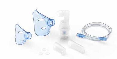 SOFFIO CUBE KIT ACCESSORI RICAMBIO CON AMPOLLA BOCCAGLIO FOCELLA NASALE MASCHERA PEDIATRICA ADULTI TUBELLO FILTRI RICAMBIO BORSA PORTA ACCESSORI - doctorpill.it