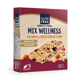 NUTRIFREE BARRETTE CEREAL MIX WELLNESS 28 G X 5 - doctorpill.it
