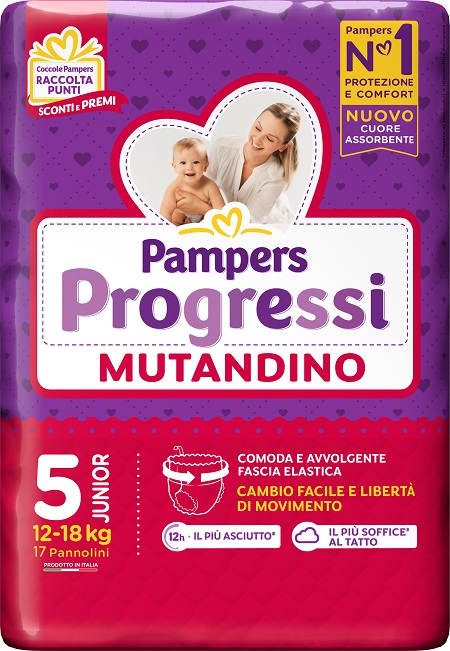 PAMPERS PROGRETGTGI MUTANDINO CP TG5 JUNIOR 17 PEZZI - doctorpill.it