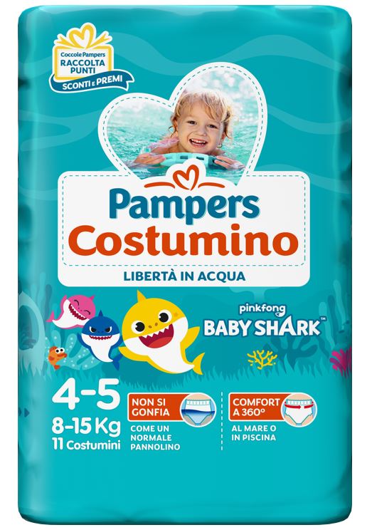 PAMPERS COSTUMINO BABY SHARK CP S 4-5 11 PEZZI - doctorpill.it