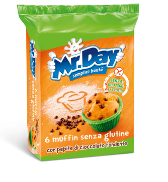 MR DAY MUFFIN SENZA GLUTINE CON PEPITE DI CIOCCOLATO FONDENTE 6 X 42 G - doctorpill.it