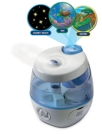 VICKS SWEETDREAMS UMIDIFICATORE A ULTRASUONI CON PROIETTORE IMMAGINI - doctorpill.it