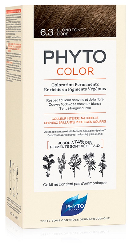PHYTOCOLOR 6.3 BIONDO SCU DOR 1 LATTE + 1 CREMA + 1 MASCHERA + 1 PAIO DI GUANTI - doctorpill.it