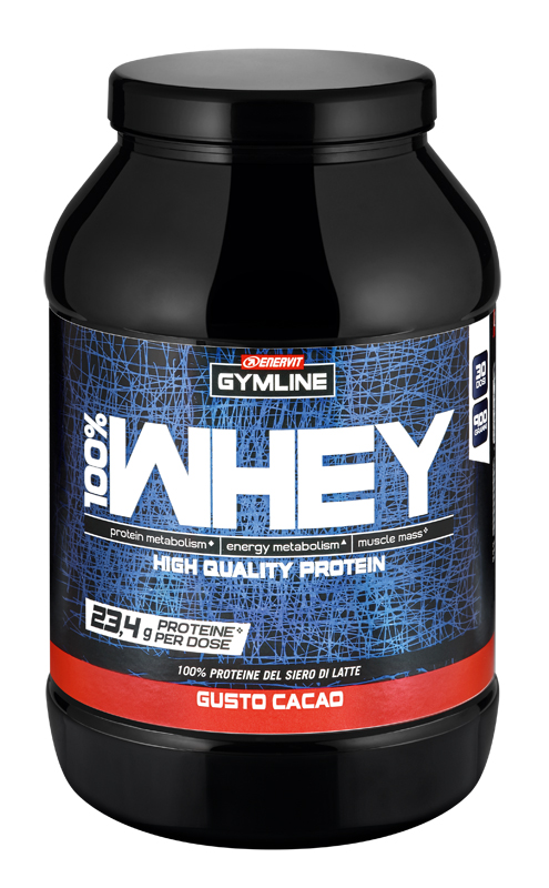 GYMLINE 100% WHEY CONCENTRATE CACAO 900 G - doctorpill.it
