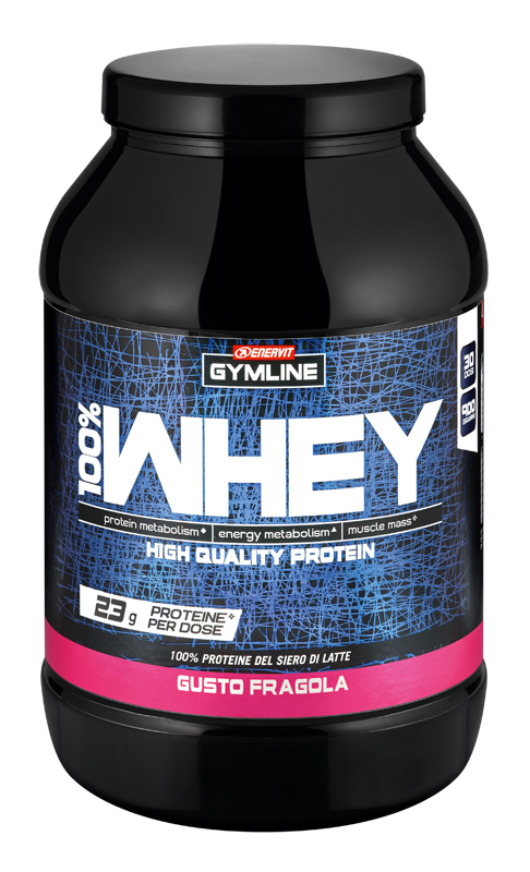 GYMLINE 100% WHEY CONCENTRATE FRAGOLA 900 G - doctorpill.it