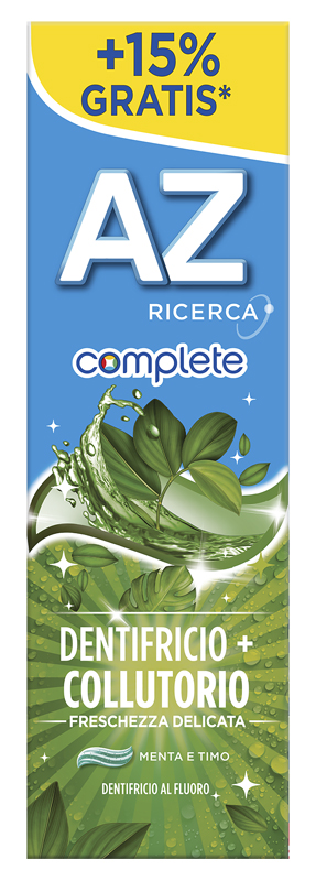 AZ COMPLETE DENTIFRICIO + COLLUTORIO FRESCHEZZA DELICATA 75 ML - doctorpill.it