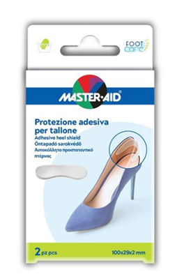 PROTEZIONE ADESIVA MASTER-AID FOOTCARE TRASPARENTE TALLONE 2 PEZZI A4 - doctorpill.it