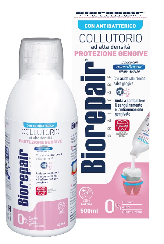 BIOREPAIR ORAL CARE COLLUTORIO ALTA INTENSITA' CON ANTIBATTERICO PROTEZIONE GENGIVE 500 ML - doctorpill.it