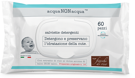 FIOCCHI DI RISO ACQUA NON ACQUA SALVIETTE DETERGENTI 60 PEZZI - doctorpill.it