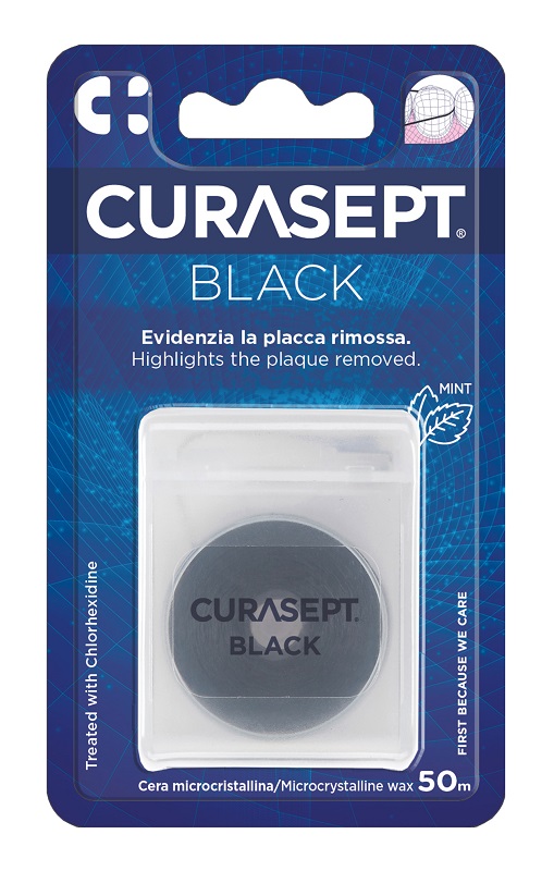 CURASEPT FLOSS CERATO NERO CLOREXIDINA - doctorpill.it