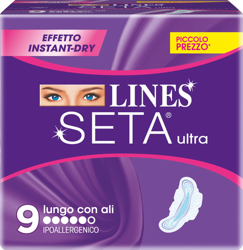 LINES SETA ULTRA ASSORBENTI LUNGHI 9 PEZZI - doctorpill.it