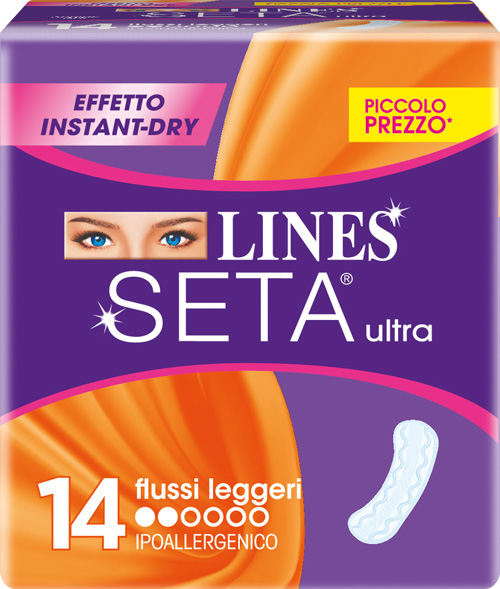 LINES SETA ULTRA ASSORBENTI PER FLUSSI LEGGERI 14 PEZZI - doctorpill.it