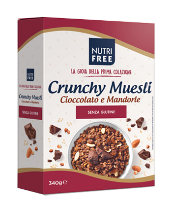 NUTRIFREE CRUNCHY MIX CIOCCOLATO E MANDORLE 340 G - doctorpill.it