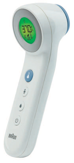 TERMOMETRO BRAUN TOUCH + NO TOUCH MODELLO BNT400 3 IN 1 PER MISURAZIONE TEMPERATURA A DISTANZA DELLA FRONTE CIBO E BAGNO - doctorpill.it