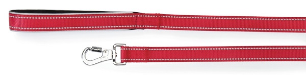 GUINZAGLIO REFLEX CON MANIGLIA IN NEOPRENE ROSSO 25 X 1200 MM - doctorpill.it