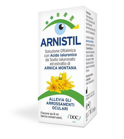 ARNISTIL SOLUZIONE OFTALMICA ACIDO IALURONICO 0,2% + ESTRATTO DI ARNICA MONTANA 0,1% FLACONE 8 ML - doctorpill.it