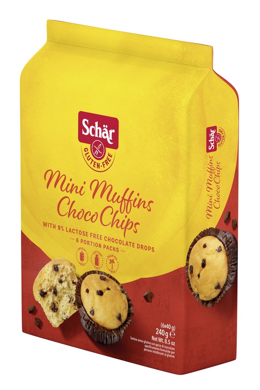 SCHAR MINI MUFFIN CHOCO CHIPS SENZA LATTOSIO 6 MONOPORZIONI DA 40 G - doctorpill.it