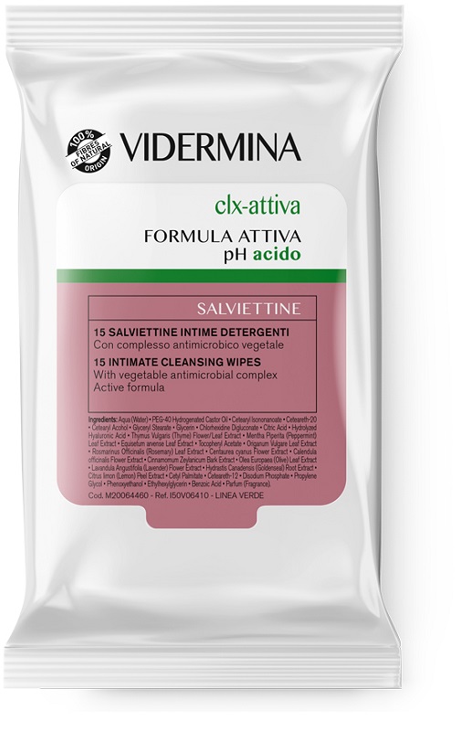 VIDERMINA CLX ATTIVA 15 SALVIETTE INTIME DETERGENTI - doctorpill.it