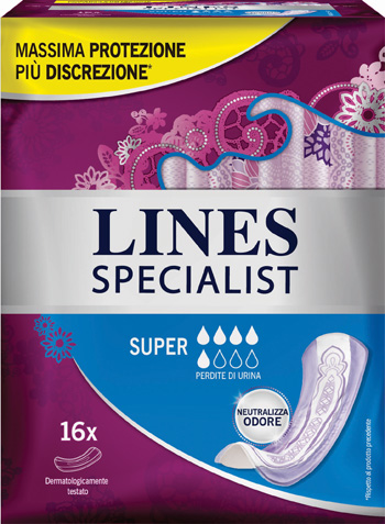 LINES SPECIALIST PANNOLONE SUPER FARMA 16 PEZZI - doctorpill.it