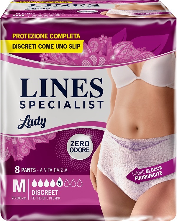 LINES SPECIALIST PANTS DISCREET M FARMA 8 PEZZI - doctorpill.it
