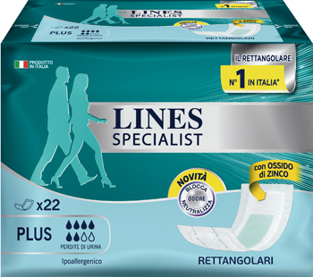 LINES SPECIALIST PANNOLONE RETTANGOLARE 22 PEZZI - doctorpill.it