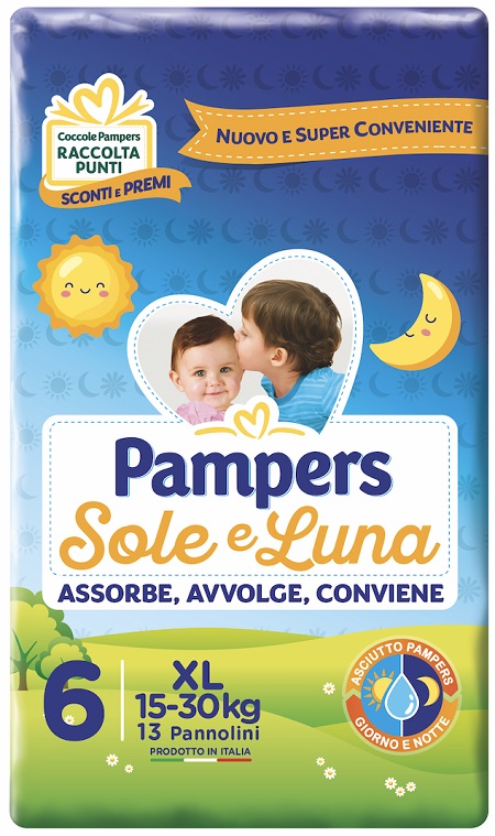 PAMPERS SOLE E LUNA XL 13 PEZZI - doctorpill.it