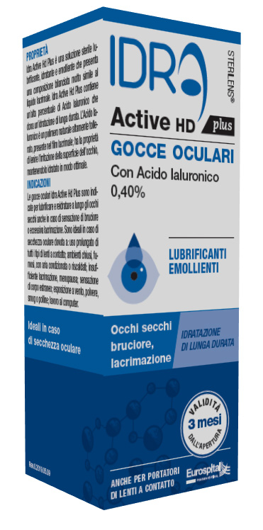 GOCCE OCULARI STERILENS IDRA ACTIVE HD PLUS 10 ML CON ACIDO IALURONICO 0,40% - doctorpill.it