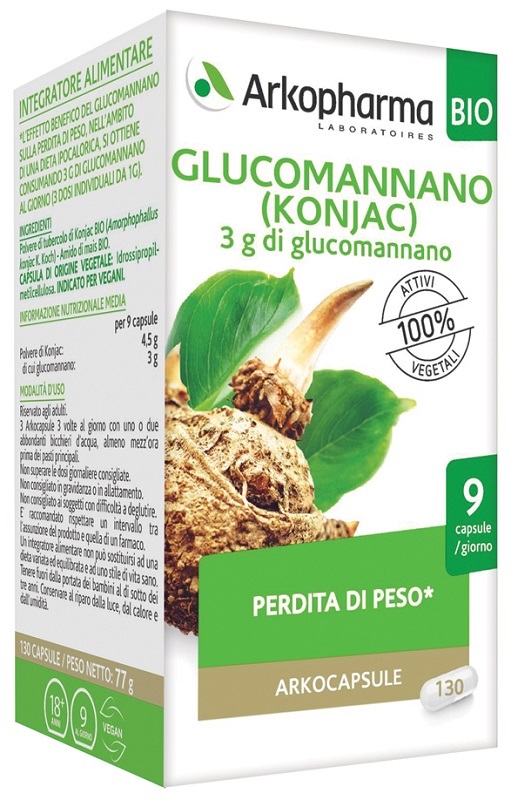 ARKO CAPSULE GLUCOMANNANO BIO 130 CAPSULE - doctorpill.it