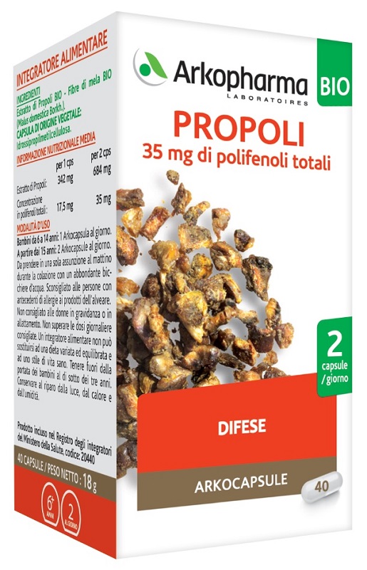 ARKOPHARMA PROPOLI BIO 40 CAPSULE - doctorpill.it