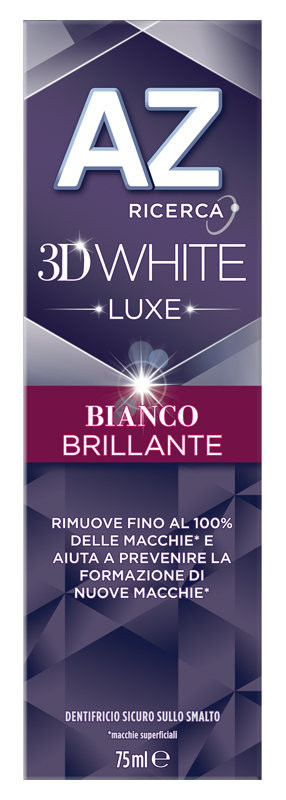 AZ 3D WHITE LUXE BIANCO BRILLANTE DENTIFRICIO 75 ML - doctorpill.it