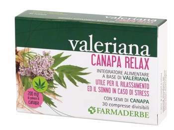 VALERIANA CANAPA RELAX 30 COMPRESSE DIVISIBILI - doctorpill.it