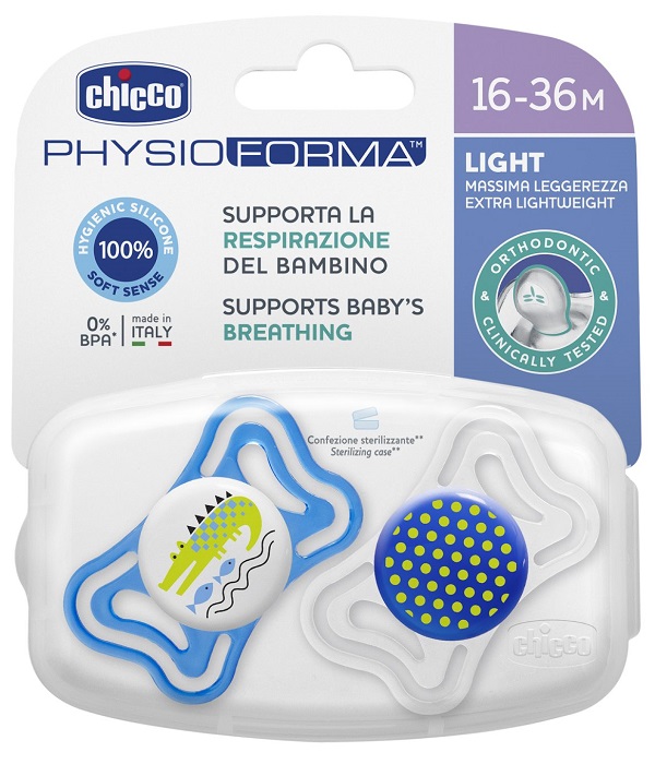 CHICCO SUCCHIETTO LIGHT BOY SILICONE 16-36 MESI 2 PEZZI - doctorpill.it