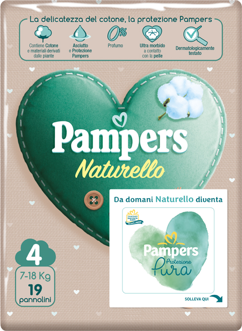 PAMPERS PROTEZIONE PURA NATURALLOR MAXI CP 19 PEZZI - doctorpill.it