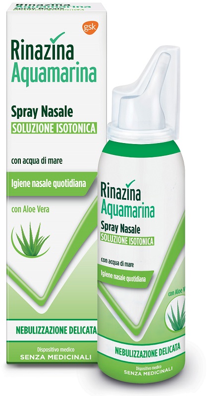 RINAZINA AQUAMARINA ISOTONICA ALOE SPRAY NEBULIZZAZIONE DELICATA 100 ML - doctorpill.it