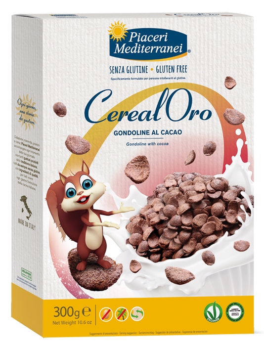 PIACERI MEDITERRANEI CEREALORO GONDOLINE CACAO 300 G - doctorpill.it