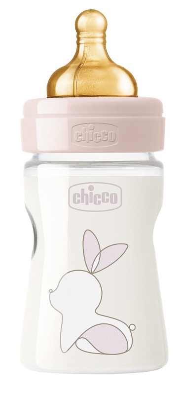 CHICCO BIBERON ORIGINAL 150ML TOUCH 1 FORO GIRL CON TETTARELLA IN CAUCCIU' - doctorpill.it