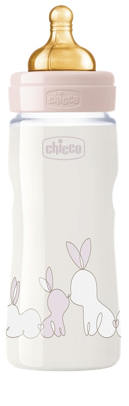 CHICCO BIBERON ORIGINAL 330ML TOUCH REGULAR GIRL CON TETTARELLA IN CAUCCIU' - doctorpill.it