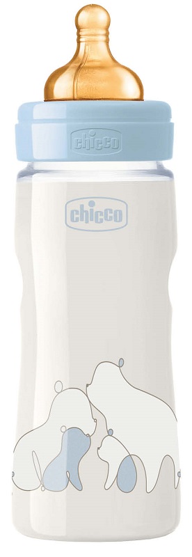 CHICCO BIBERON ORIGINAL 330ML TOUCH REGULAR BOY CON TETTARELLA IN CAUCCIU' - doctorpill.it