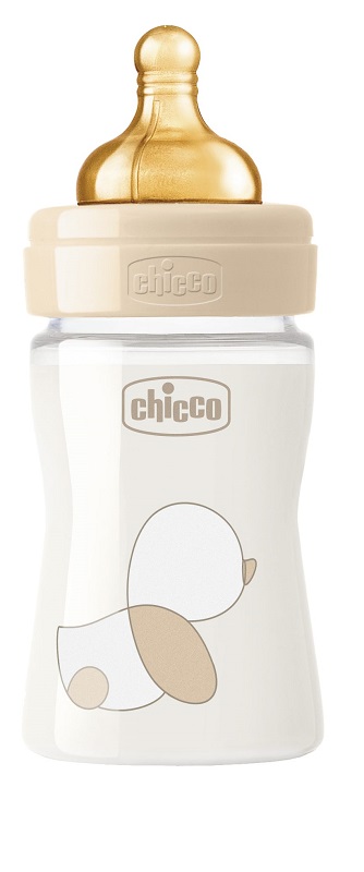 CHICCO BIBERON ORIGINAL 150ML VETRO 1 FORO 1 FORO UNISEX CON TETTARELLA IN CAUCCIU' - doctorpill.it