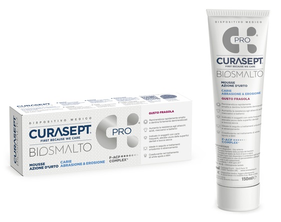 CURASEPT BIOSMALTO MOUSSE CARIE FRAGOLA 50 ML - doctorpill.it