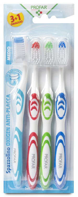 PROFAR SPAZZOLINO ANTIPLACCA OXIGEN 4 PEZZI - doctorpill.it