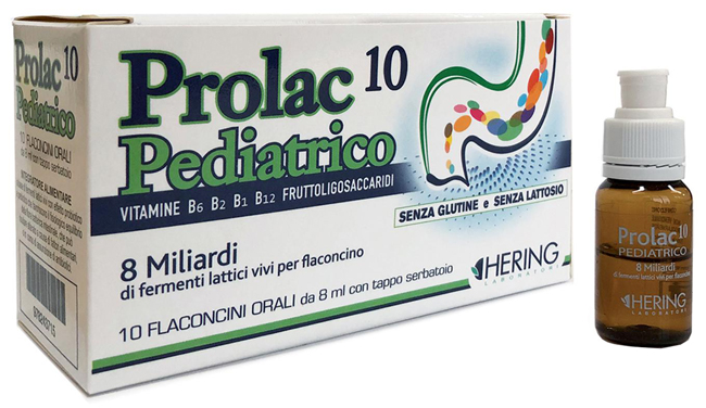 PROLAC10 PEDIATRICO FERMENTI LATTICI 10 FLACONCINI 8 ML - doctorpill.it