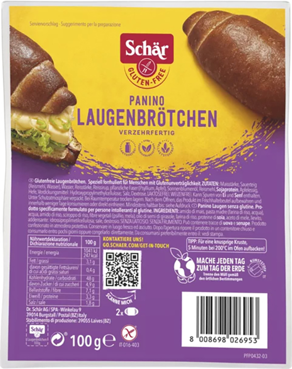 SCHAR PANINO LAUGEN BROTCHEN 100 G - doctorpill.it
