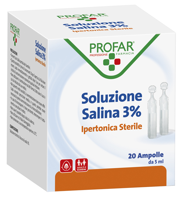 SOLUZIONE IPERTONICA 3% PROFAR 5 ML 20 PEZZI - doctorpill.it