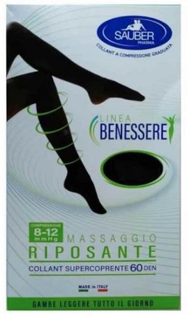 COLLANT SUPERCOPRENTE SAUBER 8-12 MMHG FANTASIA POIS PICCOLI BIANCO E NERO 4 - doctorpill.it